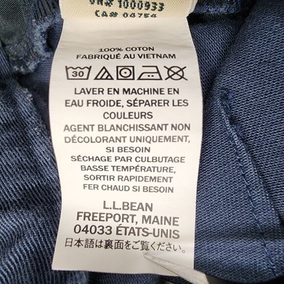 LL Bean Pants Womens 16 Blue Classic Fit Cotton High Rise Straight Leg Trousers - Picture 7 of 12